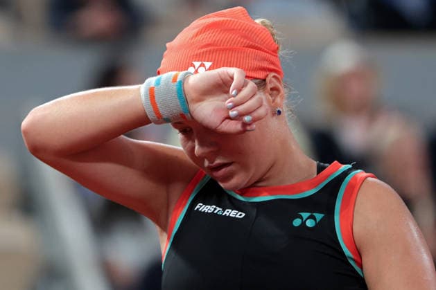 RECORD DATE NOT STATED 4th June 2026; Roland Garros, Paris, France; 2026 French Open Tennis, Day 17; Diana Shnaider under pressure during her match against Maja Chwalinska (POL) JonxBromley