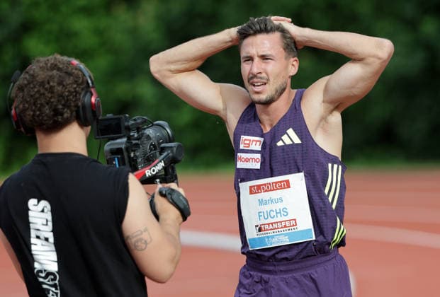 ATHLETICS - Liese Prokop Memorial ST. POELTEN,,04.JUN.26 - ATHLETICS - Liese Prokop Memorial, 100m, men. Image shows Markus Fuchs (AUT).  GEPAxpictures xWalterxLuger