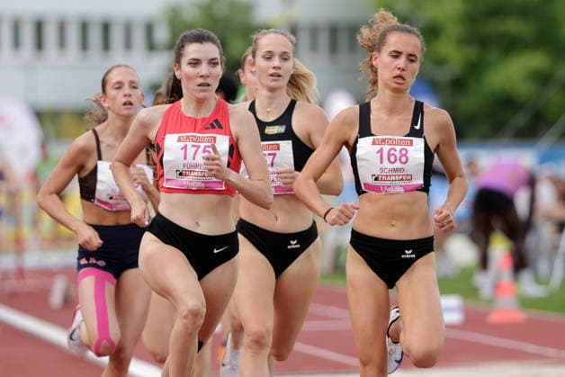 ATHLETICS - Liese Prokop Memorial ST. POELTEN,,04.JUN.26 - ATHLETICS - Liese Prokop Memorial, 800m, women. Image shows Sarah Fuehrer, Marie Glaser and Tabea Schmid (AUT).  GEPAxpictures xWalterxLuger