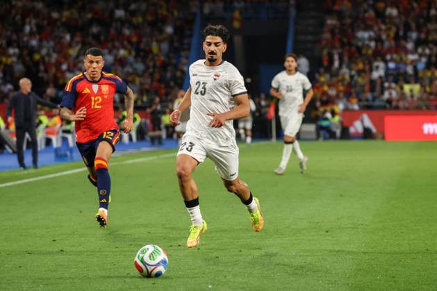 Spain - FIFA friendly - Spain vs Iraq - 04 06 2026 SPAIN, LA CORUNA, JUNE 04: Merchas Doski of Iraq during the FIFA friendly football match between Spain and Iraq at Riazor Stadium on June 04, 2026 in La Coruna, Spain. Photo by Manuel Blondeau AOP.Press La Coruna Estadio Riazor Galicia Spain Copyright: x ManuelxBlondeau AOP.Pressx AOP20260604-00004