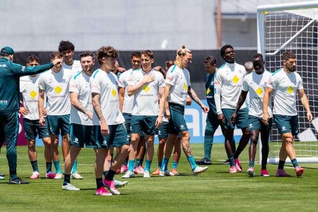 SOCCER AUSTRALIA TRAINING, The Socceroos squad during practice at the Soccerroos facility at the Oakland Roots Sports Club in Alameda, California, United States, Thursday, June 4, 2026. ( NO ARCHIVING Alameda California United States  Copyright: xJasonxHenryx 20260605182940595482