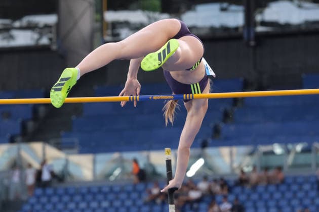 2026 Wanda Diamond League - Golden Gala Pietro Mennea Olivia McTaggart of New Zealand competes in the women s pole vault event during the Golden Gala Pietro Mennea, the fourth stage of the 17th edition of the Wanda Diamond League at Olympic Stadium in Rome, Italy, on June 4, 2026. Rome Italy Italy  Copyright: xRobertoxTommasinix originalFilename:tommasini-wandadia260604_np5it.jpg