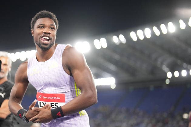 Noah Lyles during the IAAF Diamond League Golden Gala Pietro Mennea at the Olimpico Stadium in Rome, Italy on June 04, 2026 - Athletic.  Copyright: xAlfredoxFalcone xLaPressex