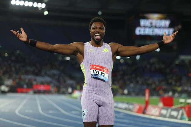 ATHLETICS - Athletics Internationals - Golden Gala Pietro Mennea - Wanda Diamond League Photo by IPA ABACAPRESS.COM85328867 - ROME, Italy - June 4, 2026: Noah LYLES win Men s 100 Metres. The world s top track and field athletes compete at the Golden Gala Pietro Mennea at Rome s Olympic Stadium, the fifth stop of the 2026 Wanda Diamond League season. The prestigious meeting brings together international stars for an evening of elite performances in one of athletics most iconic events. Roma Italy  Copyright: xIPAxSport ABACAx