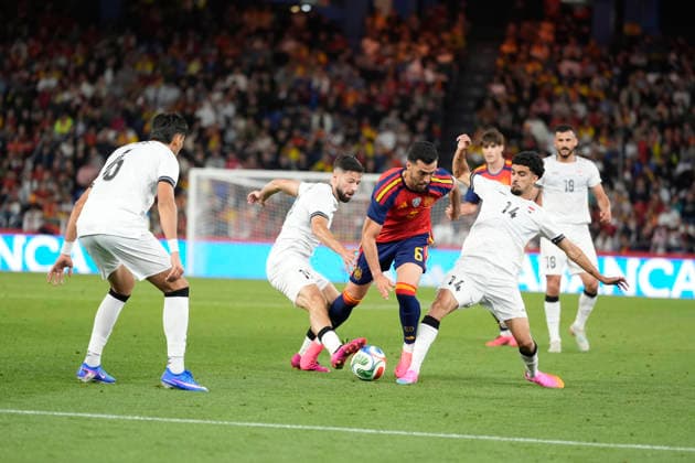 Spain v Iraq friendly match Mundial 2026 Mikel Merino of Spain during the friendly match Mundial 2026 between Spain and Iraq played at the Riazor Stadium in A Coruna, Spain on June 4, 2026 A Coruna Galicia Spain Football Copyright: xAgenciaxLOFx