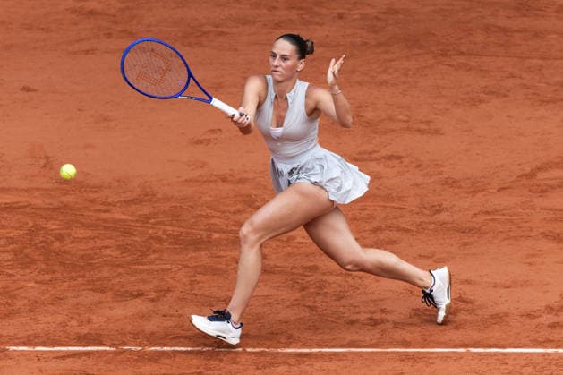 2026 French Open - Day Twelve Marta Kostyuk competes in her semi-final women s singles match against Mirra Andreeva on day 12 of the French Open tennis tournament on Court Philippe Chatrier at the Roland-Garros Complex in Paris, France. Paris France  Copyright: xIbrahimxEzzatx originalFilename:ezzat-notitle260604_npC17.jpg
