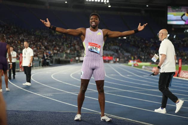 ATHLETICS - Athletics Internationals - Golden Gala Pietro Mennea - Wanda Diamond League Photo by IPA ABACAPRESS.COM85328896 - ROME, Italy - June 4, 2026: Noah LYLES win Men s 100 Metres. The world s top track and field athletes compete at the Golden Gala Pietro Mennea at Rome s Olympic Stadium, the fifth stop of the 2026 Wanda Diamond League season. The prestigious meeting brings together international stars for an evening of elite performances in one of athletics most iconic events. Roma Italy  Copyright: xIPAxSport ABACAx