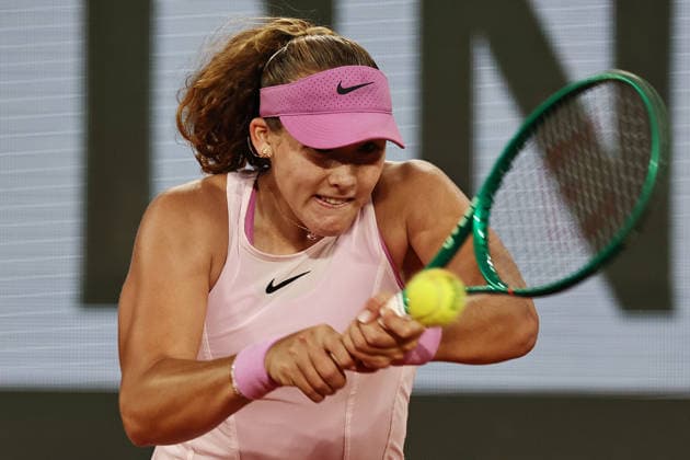 Mirra Andreeva, RUS, during semifinal of 2026 French Open at Roland Garros, Paris, 04 06 2026