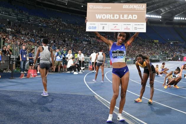 IPA85332764 - AMEBAW Likina ETH 5000m Women during the match of Wanda Diamond League-Golden Gala Pietro Mennea 2026 at the Olimpico Stadium on June 4, 2026 in Rome, Lazio. during Golden Gala Pietro Mennea - Wanda Diamond League, International Athletics game in Rome, Italy, June 04 2026  Copyright: xRobertoxRamaccia IPAxSportx xx 85332764