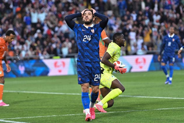 Friendly Match - France v Ivory Coast - FA French midfielder Rayan Cherki reacts during the friendly football match between France and Ivory Coast at the Beaujoire stadium in Nantes on June 4, 2026. Photo by Firas Abdullah ABACAPRESS.COM Nantes Pays de la Loire France  Copyright: xAbdullahxFiras ABACAx