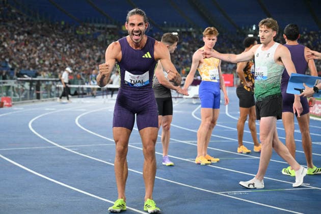 ATHLETICS - Athletics Internationals - Golden Gala Pietro Mennea - Wanda Diamond League Photo by IPA ABACAPRESS.COM85332762 - TUAL Gabriel FRA 800m Men during the match of Wanda Diamond League-Golden Gala Pietro Mennea 2026 at the Olimpico Stadium on June 4, 2026 in Rome, Lazio. during Golden Gala Pietro Mennea - Wanda Diamond League, International Athletics game in Rome, Italy, June 04 2026 Rome Italy  Copyright: xIPAxSport ABACAx