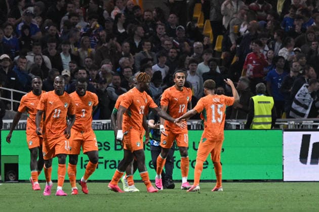 Friendly Match - France v Ivory Coast - FA Ivorian forward Guela Doue celebrates scoring a goal during the friendly football match between France and Ivory Coast at the Beaujoire stadium in Nantes on June 4, 2026. Photo by Firas Abdullah ABACAPRESS.COM Nantes Pays de la Loire France  Copyright: xAbdullahxFiras ABACAx
