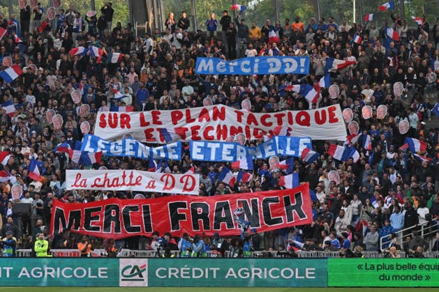 Friendly Match - France v Ivory Coast - FA French supporters cheer for French national football team head coach Didier Deschamps during the friendly football match between France and Ivory Coast at the Beaujoire stadium in Nantes on June 4, 2026. Photo by Firas Abdullah ABACAPRESS.COM Nantes Pays de la Loire France  Copyright: xAbdullahxFiras ABACAx