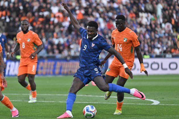Friendly Match - France v Ivory Coast - FA French forward Marcus Thuram kicks the ball during the friendly football match between France and Ivory Coast at the Beaujoire stadium in Nantes on June 4, 2026. Photo by Firas Abdullah ABACAPRESS.COM Nantes Pays de la Loire France  Copyright: xAbdullahxFiras ABACAx
