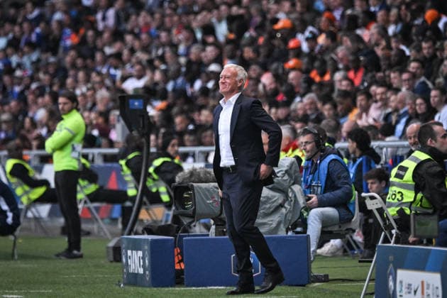 Friendly Match - France v Ivory Coast - FA French national football team head coach Didier Deschamps reacts as French supporters cheer for him during the friendly football match between France and Ivory Coast at the Beaujoire stadium in Nantes on June 4, 2026. Photo by Firas Abdullah ABACAPRESS.COM Nantes Pays de la Loire France  Copyright: xAbdullahxFiras ABACAx