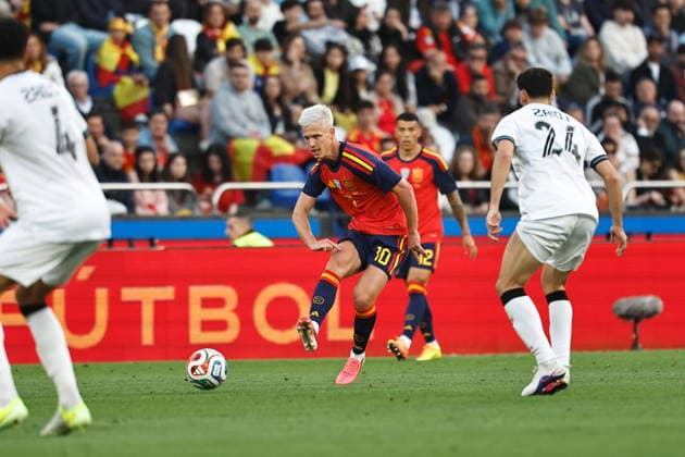 Dani Olmo (ESP), JUNE 4, 2026 - Football Soccer : International Friendly, Länderspiel, Nationalmannschaft match between Spain - Iraq at the Estadio Municipal de Riazor in A Coruna, Spain. Noxthirdxpartyxsale  aflo_333275472