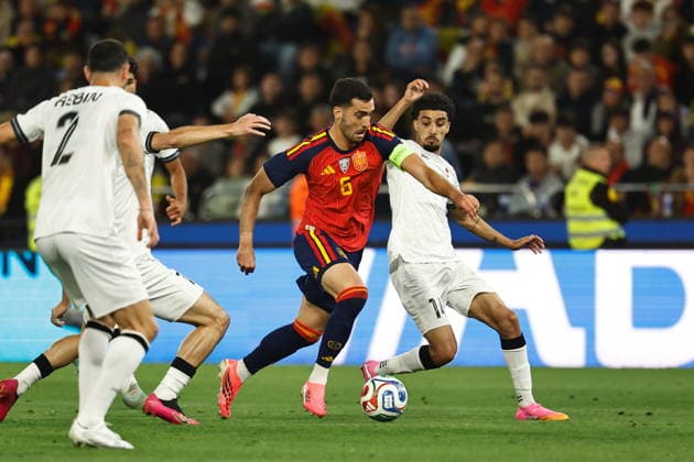 Mikel Merino (ESP), JUNE 4, 2026 - Football Soccer : International Friendly, Länderspiel, Nationalmannschaft match between Spain - Iraq at the Estadio Municipal de Riazor in A Coruna, Spain. Noxthirdxpartyxsale  aflo_333275619