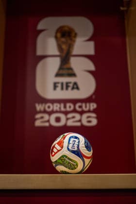 Toronto Stadium - Media Tour FIFA Wolrd Cup Trionda Adidas official Ball of the FIFA World Cup, WM, Weltmeisterschaft, Fussball in the players locker rooms during the Toronto Stadium - Media Tour on June 04, 2026 in Toronto, Canada. (Photo by Leonardo Ramirez Eyepix Group) Copyright: xLeonardoxRamirezx xEyepixxGroupx LR06042026-08563