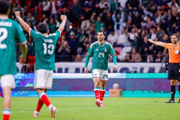 MEXICO NATIONAL TEAM INTERNATIONAL FRIENDLY MEXICO NATIONAL TEAM INTERNATIONAL FRIENDLY MEXICO VS SERBIA 04062026 TOLUCA, ESTADO DE MEXICO, MEXICO Action photo of Luis Chavez 24 of the Mexico National team, celebrating a goal during friendly game held at the Estadio Nemesio Diez of Toluca, Estado de Mexico against Serbia Action photo of Luis Chavez 24 of the Mexico National team, celebrating a goal during friendly game held at the Estadio Nemesio Diez of Toluca, Estado de Mexico against Serbia PHOTO BY IMAGENSHOP AGENCIA FOTOGRAFICA TOLUCA ESTADO DE MEXICO MEXICO Copyright: xYOALIxMARTINEZx