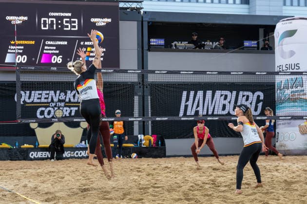 QUEEN KING OF THE COURT Hamburg, Germany 05 06 2026 HAMBURG, GERMANY JUNE 4 Louisa Lippmann GER , Kristen Nuss Cruz USA during the QUEEN KING OF THE COURT at Hamburg on June 4, 2026 in Hamburg, Germany Copyright: xBEAUTIFULxSPORTS PeterxWeberx