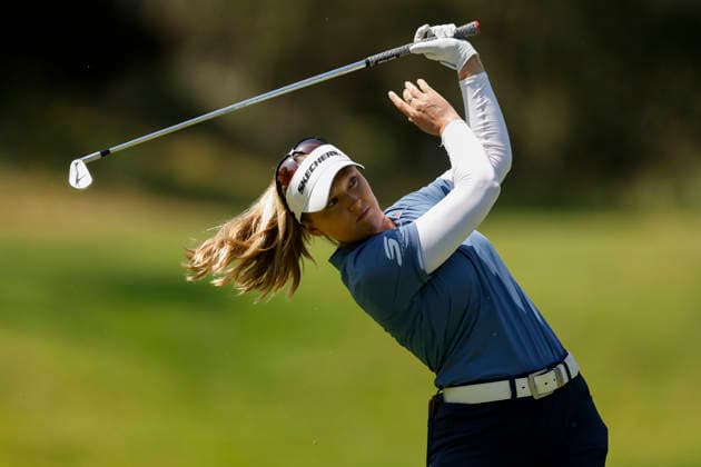 Brooke Henderson hits from the 6th tee in the first round of the U.S. Women s Open golf championship at Riviera Country Club in Pacific Palisades, California on Thursday, June 4, 2026.  GLP20260604101501 CAROLINExBREHMAN