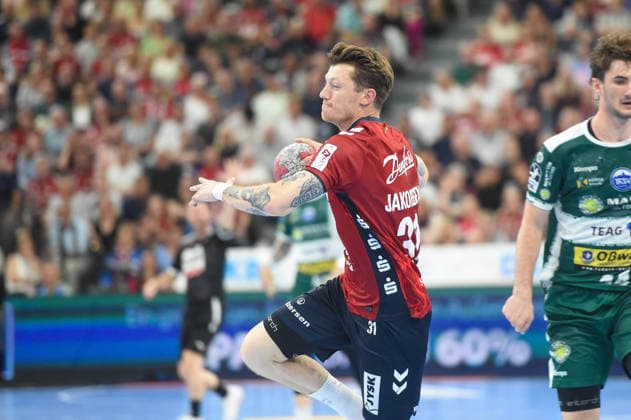 Handball I Men I Season 2025 2026 I Bundesliga I 33 Matchday I SG Flensburg Handewitt ThSV Eisenach I 04 06 2026 Emil Jakobsen 31, SG Flensburg Handewitt Copyright: xLobeca JanxKirschnerx