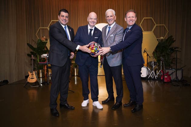Miami host FIFA World Cup, WM, Weltmeisterschaft, Fussball 2026 committee VIP dinner Featuring: Beau Ferrari, Gianni Infantino, Rodney Barreto & Andrew Giuliani Where: Miami, Florida, United States When: 04 Jun 2026 Credit: Seth Browarnik INSTARimages EDITORIAL USE ONLY. NOT FOR USE BY NEWSPAPERS BASED IN THE UK. Copyright: xx instar55749560