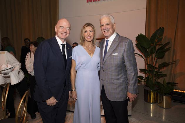 Miami host FIFA World Cup, WM, Weltmeisterschaft, Fussball 2026 committee VIP dinner Featuring: Gianni Infantino, Shelia Barreto & Rodney Barreto Where: Miami, Florida, United States When: 04 Jun 2026 Credit: Seth Browarnik INSTARimages EDITORIAL USE ONLY. NOT FOR USE BY NEWSPAPERS BASED IN THE UK. Copyright: xx instar55749521