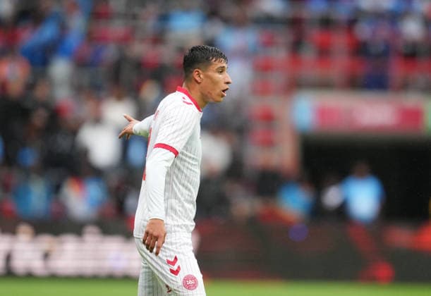 Adam Daghim (Denmark) looks on during DR Congo and Denmark, UEFA International Friendly, Länderspiel, Nationalmannschaft Stade Maurice Dufrasne, Liege, Belgium on June 3, 2026. Thor Wegner DeFodi Images. (Photo by DeFodi Images) - *** Adam Daghim Denmark looks on during DR Congo and Denmark, UEFA International Friendly, Stade Maurice Dufrasne, Liege, Belgium on June 3, 2026 Thor Wegner DeFodi Images Photo by DeFodi Images