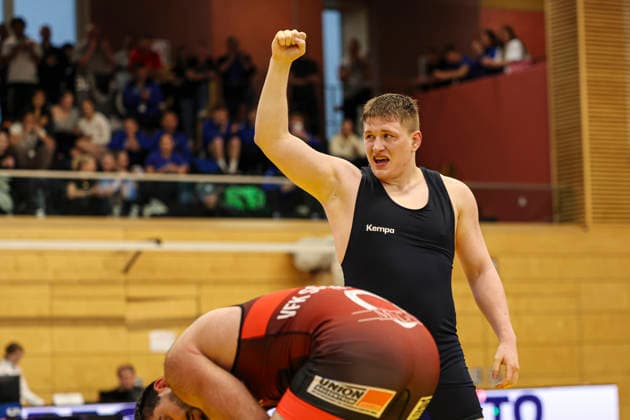 RINGEN German Championships 2026 92kg Final Oliver Kock Hamburg vs Alen Tamrazov Palatinate