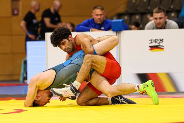 RINGEN German Championships 2026 60kg Greco Abdolmohammad Papi KSC Hösbach against Milian Zambo TSV Kandern