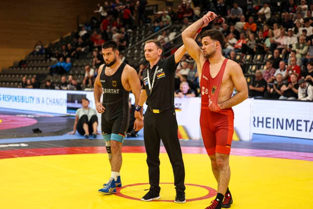 RINGEN German Championships 2026 79kg Freestyle Final Stas David Wolf Württemberg against Marat Kardanov Wolfhagen