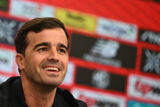 05 062 2026, xophax, Soccer 1 Bundesliga, Bayer 04 Leverkusen , Press conference New coach Carles Martinez Novell Bayer 04 Leverkusen