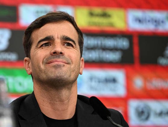 05 062 2026, xophax, Soccer 1 Bundesliga, Bayer 04 Leverkusen , Press conference presentation of the new coach Carles Martinez Novell Bayer 04 Leverkusen
