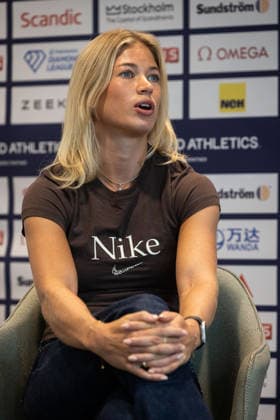 260605 Julia Henriksson during a press conference before the Bauhaus Gala, June 5, 2026 in Stockholm  Copyright: MICHAELxCAMPANELLA BB260605MC020
