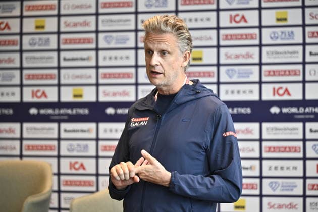 STOCKHOLM, SWEDEN 20260605 Jan Kowalski during a press conference ahead of the Bauhaus Gala Diamond League in athletics in Stockholm STOCKHOLM SWEDEN x10430x  Copyright: xChristinexOlsson TTx PRESSKONFERENS INFÖR BAUHAUSGALAN