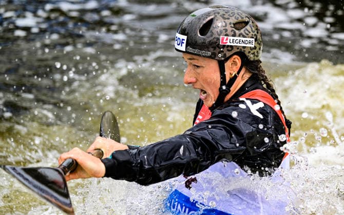 2026 ICF Canoe Slalom World Cup in Prague, Czech Republic, on June 5, 2026. Camille Prigent from France. (CTKxPhoto RomanxVondrous) CTKPhotoP2026060504388  CTKPhotoP2026060504388