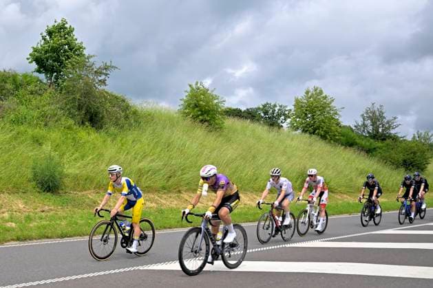 Tour de Wallonie 2026 Stage 5 AUBEL, BELGIUM - JUNE 05 : Teugels Lennert (BEL) of Tarteletto - Isorex during stage 5 of the 47th edition of Ethias Tour de Wallonie an UCI ProSeries 2.Pro cycling road race stage for Men Elite of 176.45 km with start in Bassenge and finish in Aubel on June 5, 2026 in Aubel, Belgium, 05 06 2026 ( Motordriver Pieter Van Herzele - Aubel Belgium  Copyright: xSesx