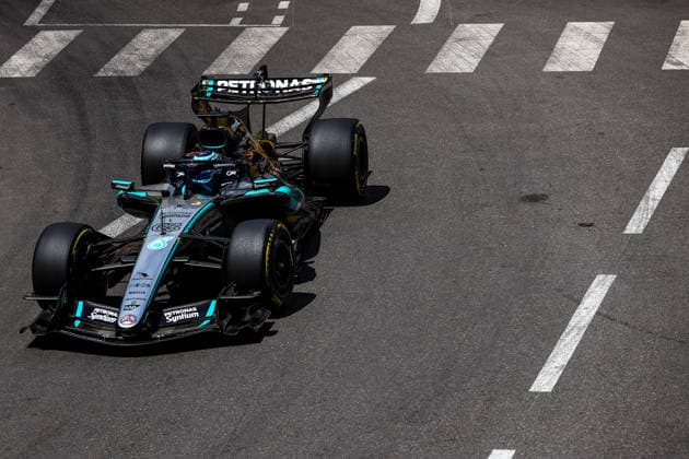 George Russell of Great Britain and Mercedes AMG Petronas F1 Team , Practice, F1 Grand Prix of Monaco, am 05 June 2026 in Monte Carlo, Monaco Photo by Diogo Cardoso DeFodi Images George Russell of Great Britain and Mercedes AMG Petronas F1 Team , Practice, F1 Grand Prix of Monaco, Circuit de Monaco on June 5, 2026 in Monte Carlo, Monaco Photo by Diogo Cardoso DeFodi Images