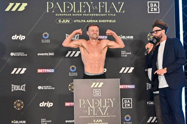 Josh Padley v Aqib Fiaz Weigh-In Josh Padley European Champion weighs in during the Josh Padley v Aqib Fiaz Weigh-In at the Millennium Gallery, Sheffield, England, United Kingdom on 5 June 2026 Credit: Connor McMain Every Second Media Editorial use only. All images are copyright Every Second Media Limited. No images may be reproduced without prior permission. Copyright: xIMAGO EveryxSecondxMediax ESM-2022-0032 ConnorxMcMainx xEveryxSecondxMediax