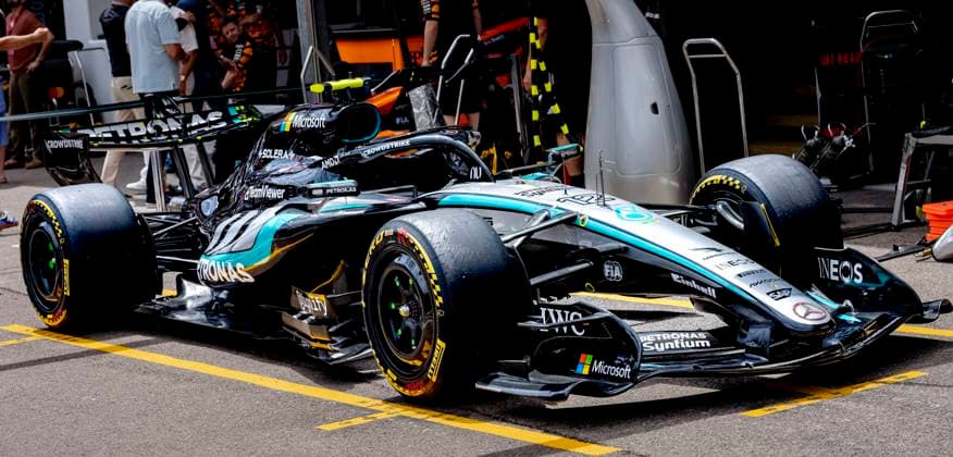 MONACO Car of Formula 1 driver Kimi Antonelli or Mercedes AMG Petronas Formula One Team during the Formula 1 Monaco Grand Prix on the Monaco Street Circuit on June 5, 2026 in Monaco, Monaco Photo by DeFodi Images