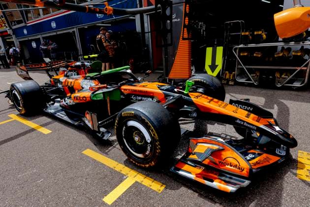 MONACO Car of Formula 1 driver Lando Norris or McLaren Mastercard Formula 1 Team during the Formula 1 Monaco Grand Prix on the Monaco Street Circuit on June 5, 2026 in Monaco, Monaco Photo by DeFodi Images