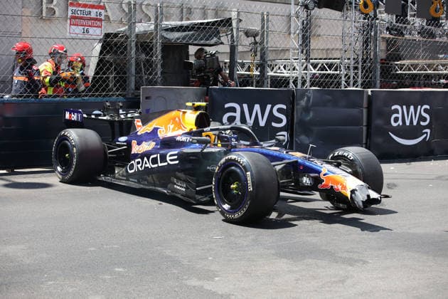 05 06 2026, Circuit de Monaco, Monte Carlo, Formula 1 Louis Vuitton Grand Prix Monaco 2026 ,in the picture accident of Isack Hadjar FRA , Oracle Red Bull Racing Photo by Alessandro Martellotta Hasan Bratic DeFodi Images