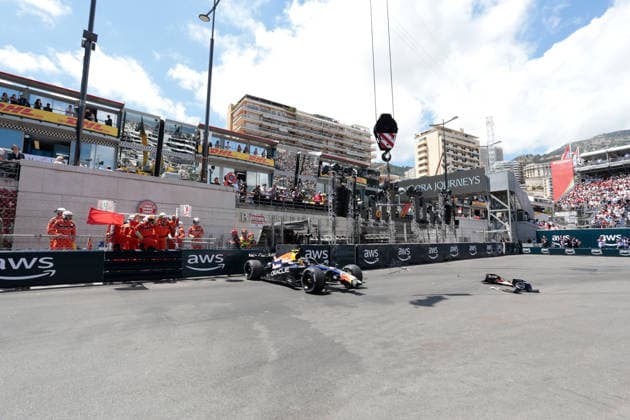 05 06 2026, Circuit de Monaco, Monte Carlo, Formula 1 Louis Vuitton Grand Prix Monaco 2026 ,in the picture accident of Isack Hadjar FRA , Oracle Red Bull Racing Photo by Alessandro Martellotta Hasan Bratic DeFodi Images