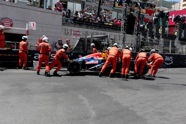 05 06 2026, Circuit de Monaco, Monte Carlo, Formula 1 Louis Vuitton Grand Prix Monaco 2026 ,in the picture accident of Isack Hadjar FRA , Oracle Red Bull Racing Photo by Alessandro Martellotta Hasan Bratic DeFodi Images