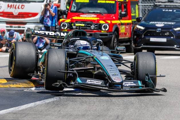 Andrea Kimi Antonelli Mercedes AMG Petronas F1 Team, 12 with his car in the harbor chicane, Monaco Grand Prix, Motorsport, Formula 1, 2026 season, 05 06 2026 Monaco Grand Prix, Motorsport, Formula 1, 2026 season, 05 06 2026 Copyright: xEibner-Pressefoto AlexanderxNeisx EP_ANS