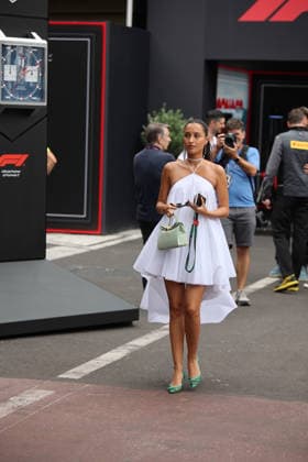 05 06 2026, Circuit de Monaco, Monte Carlo, Formula 1 Louis Vuitton Grand Prix Monaco 2026 ,in the picture Alexandra Saint Mleux, wife of Charles Leclerc MCO , Scuderia Ferrari HP Photo by Alessandro Martellotta Hasan Bratic DeFodi Images