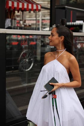 05 06 2026, Circuit de Monaco, Monte Carlo, Formula 1 Louis Vuitton Grand Prix Monaco 2026 ,in the picture Alexandra Saint Mleux, wife of Charles Leclerc MCO , Scuderia Ferrari HP Photo by Alessandro Martellotta Hasan Bratic DeFodi Images