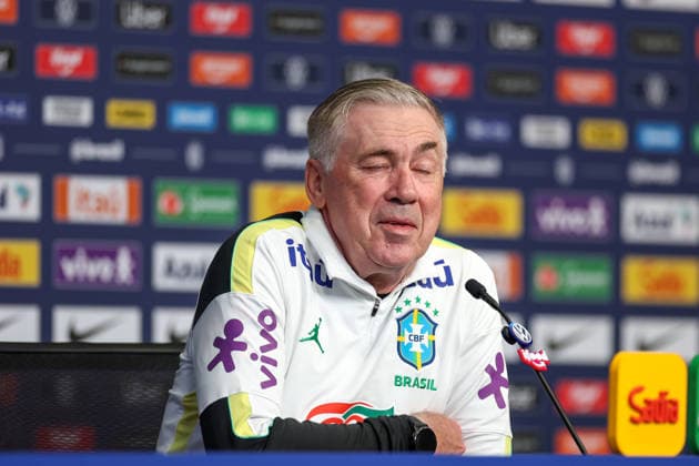 Carlo Ancelotti, coach of the Brazilian national team, Nationalteam meets with journalists at The Ridge Carlo Ancelotti, coach of the Brazilian national team, meets with journalists at The Ridge hotel in the city of Basking Ridge this Friday, June 5, 2026. BASKING RIDGE NJ UNITED STATES Copyright: xWilliamxVolcovx
