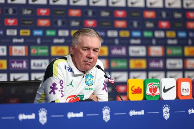 Carlo Ancelotti, coach of the Brazilian national team, Nationalteam meets with journalists at The Ridge Carlo Ancelotti, coach of the Brazilian national team, meets with journalists at The Ridge hotel in the city of Basking Ridge this Friday, June 5, 2026. BASKING RIDGE NJ UNITED STATES Copyright: xWilliamxVolcovx